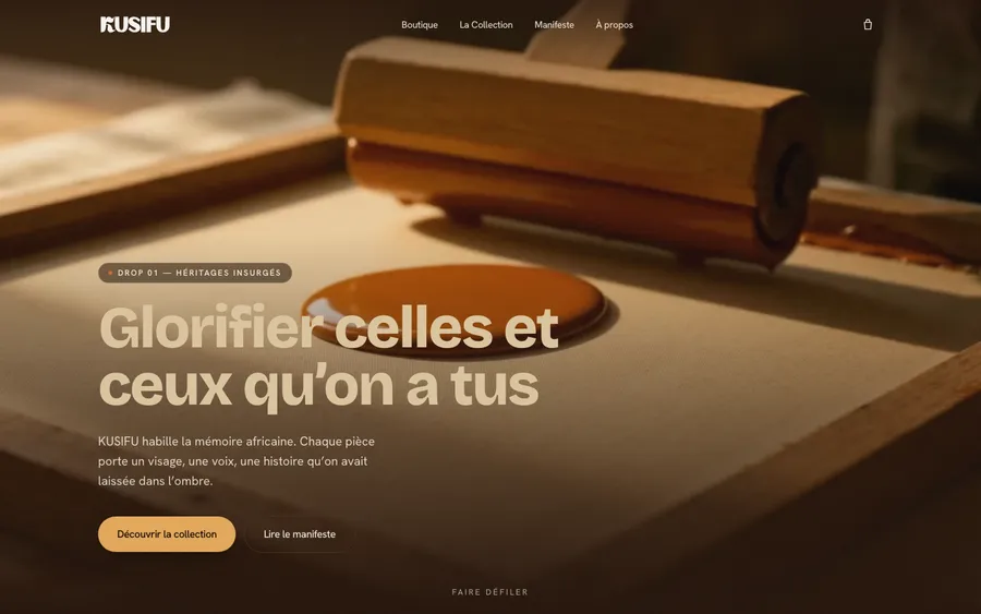 Capture du site KUSIFU